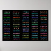 Welkom 80-talen Poster zwart (Voorkant)