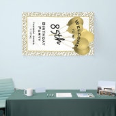 Welkom 85e verjaardag nummer Patten Goud en Wit Spandoek (Beurs)