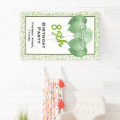 Welkom 85e verjaardag nummer Patten groen/wit Spandoek (Insitu)