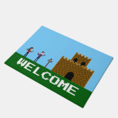 Welkom 8-bits Pixel Gamer Home Deurmat (Schuin)