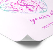 Welkom, 8 jaar liefde, hart ter gelegenheid van 8  poster (Hoek)