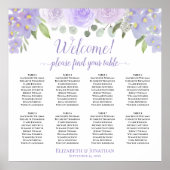 Welkom! 8 Tabellavender Rozen Boho-stoelenkaart Poster (Voorkant)