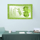 Welkom 90th Birthday Number Pattern - Green/White Spandoek (Beurs)