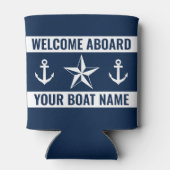 Welkom aan boord aangepaste bootnaam nautische ste blikjeskoeler (Achterkant)