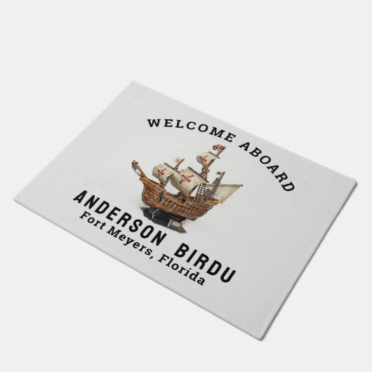 Welkom aan boord Bootnaam Anker Deurmat (Schuin)