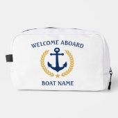 Welkom aan boord Bootnaam Anker Gold Laurel Star Toilettasje (Voorkant)