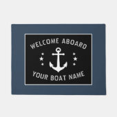 Welkom aan boord Bootnaam  Anker Stars Deurmat (Voorkant)