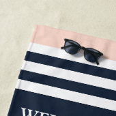 Welkom aan boord Bootnaam - gepersonaliseerde Navy Strandlaken (In situ)