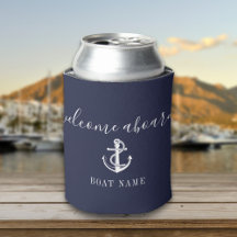 Welkom Aan Boord Bootnaam Marineblauw