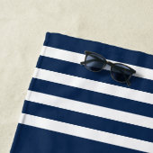 Welkom aan boord bootnaam touw nautisch scheepsstu strandlaken (In situ)