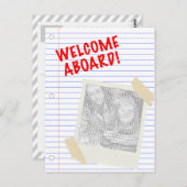 welkom aan boord briefkaart (Voorkant / Achterkant)