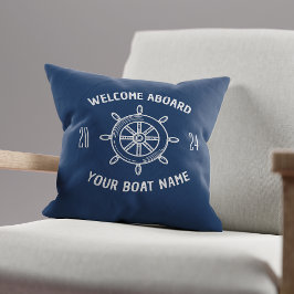 Welkom aan boord cadeau voor boot eigenaren marine kussen