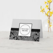 welkom aan boord ( damask ) kaart (Gele Bloem)