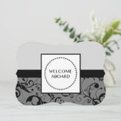 welkom aan boord ( damask ) kaart (Staand voorkant)