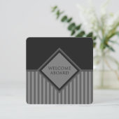 welkom aan boord (diamantStriped) Kaart (Staand voorkant)