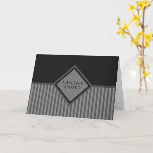 welkom aan boord (diamantStriped) Kaart (Gele Bloem)