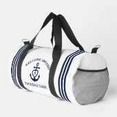 Welkom aan boord hart anker boot naam Monogram Plunjezak (Rechterhoek)