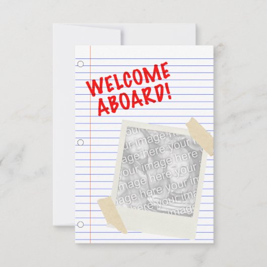 welkom aan boord kaart (Voorkant)