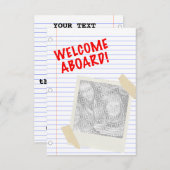 welkom aan boord kaart (Voorkant / Achterkant)