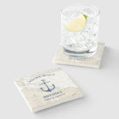 Welkom aan boord 🌊 Mackinac Island Michigan Stenen Onderzetter (Zijkant)