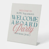 Welkom aan boord - Modern Military Kick-off Party Reclamebord Met Voetstuk (Voorkant)