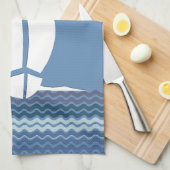 Welkom aan boord (naam boot) theedoek (Quarter Fold)