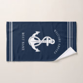 Welkom aan boord Naam van ankerboot Handdoek (Handdoek)