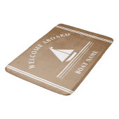 Welkom aan boord Nautical Boat Khaki Naam Badmat (Gekanteld)