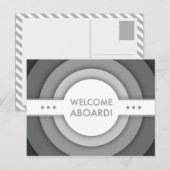 welkom aan boord ( retro ) briefkaart (Voorkant / Achterkant)