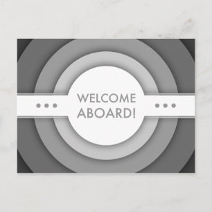 welkom aan boord ( retro ) briefkaart