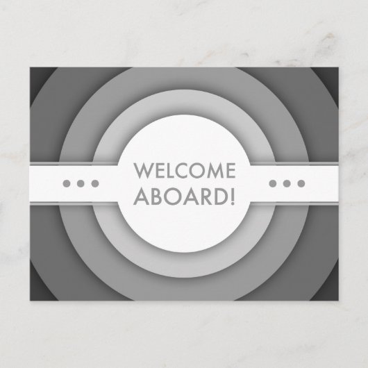 welkom aan boord ( retro ) briefkaart (Voorkant)
