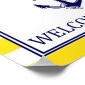 Welkom aan boord - Sign - Yellow Navy Nautical Poster (Hoek)