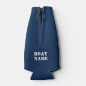 Welkom aan boord van aangepaste boot naam nautisch flesjeskoeler (Achterkant)