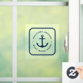 Welkom aan boord van anker- en touwgrensbootnaam raamsticker (Huis)