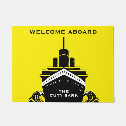 Welkom aan boord van de boot deurmat (Voorkant)