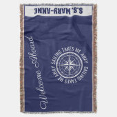 Welkom aan boord van de nautische aangepaste gootd deken (Voorkant Verticaal)