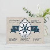 Welkom aan boord van de nautische uitnodiging (Staand voorkant)