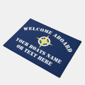 Welkom aan boord van de zeilboot of de motorboot deurmat (Schuin)