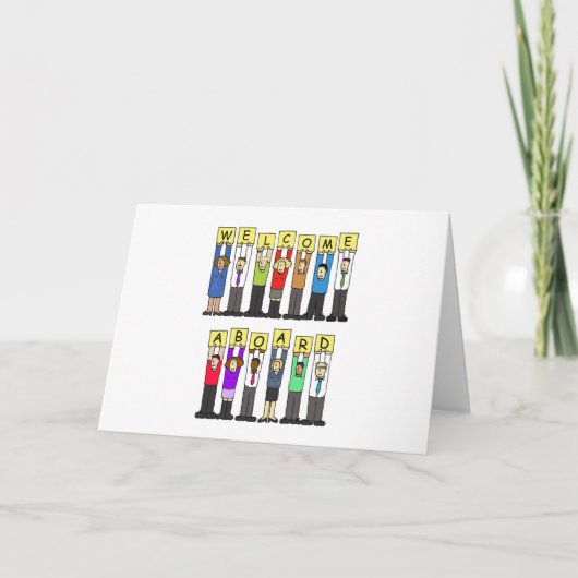Welkom aan boord van een nieuwe medewerker kaart (Voorkant)
