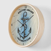 Welkom aan boord van het anker van de naamkaart va (Hoek)