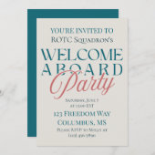 Welkom aan boord van het feest - Modern Serif Mili Kaart (Voorkant / Achterkant)