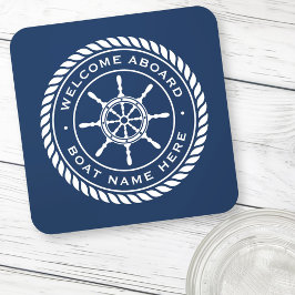 Welkom aan boord van het schip: naam zeemijl bier onderzetter