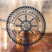 Welkom aan boord van het schip: naam zeemijl raamsticker (Vel 2)