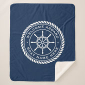 Welkom aan boord van het schip: naam zeemijl sherpa deken (Voorkant)