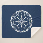 Welkom aan boord van het schip: naam zeemijl sherpa deken (Voorkant (horizontaal))