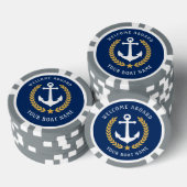 Welkom aan boord van uw bootnaam nautische stijl poker chips (Opstapeling)