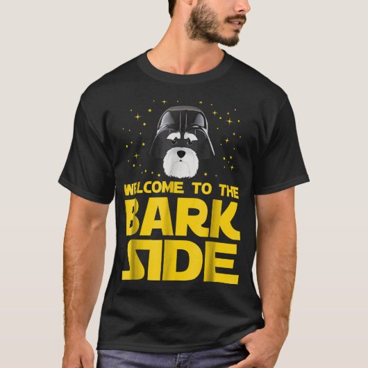 Welkom aan de Bark Side van Miniatuur Schnauzer Fu T-shirt (Voorkant)