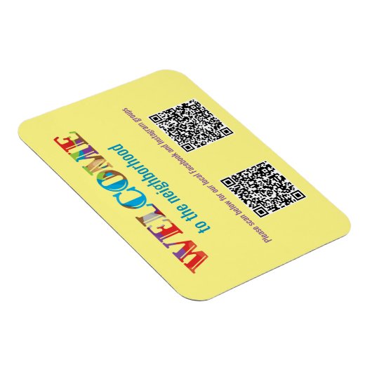 WELKOM AAN de buurt Magneet (Rechterzijde)