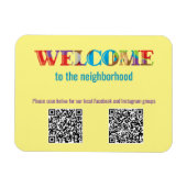 WELKOM AAN de buurt Magneet (Horizontaal)