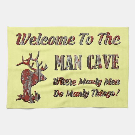 WELKOM AAN DE CAVE VAN HET MAN THEEDOEK (Horizontaal)